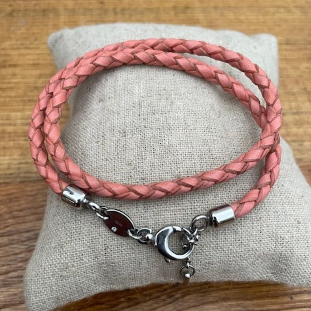 Fossil Braided Leather Bracelet